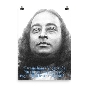 Poster - Paramahansa Yogananda - Indian yogi and guru - Kriya Yoga - Hinduism IMAGES OF GOD