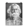 Poster - Rabindranath Tagore - Poet/Writer/Spiritual influence - Nobel Prize in Literature, Hinduism IMAGES OF GOD