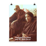 Poster - Taungpulu Sayadaw and Dr Rina Sircar - Theravada Buddhism - Burma IMAGES OF GOD