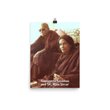 Poster - Taungpulu Sayadaw and Dr Rina Sircar - Theravada Buddhism - Burma IMAGES OF GOD