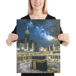 Poster - The Sacred Mosque - (Great Mosque of Mecca) - Arabic - Mecca - Saudi Arabia IMAGES OF GOD