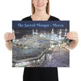 Poster - The Sacred Mosque - (Great Mosque of Mecca) - Mecca - Saudi Arabia - Islam IMAGES OF GOD