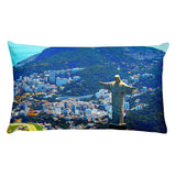 Premium Pillow - Awesome view of Rio de Janeiro with Christ Redeemer - Brazil - Christianity IMAGES OF GOD