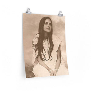 Quality Vertical POSTER - US Made - Hindu Saint Ananda Mayi Ma - or bliss permeated Mother - Bring Blessings Home Printify
