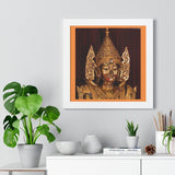 Theravada Buddhism - Framed Horizontal Poster - Buddha in Pagoda (top section) - TKAM Monastery - near Boulder Creek CA - Print in USA Printify