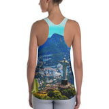 Women's Racerback Tank - Awresome Aerial view of Rio de Janeiro with Christ Redeemer and Corcovado Mountain. Brazil. IMAGES OF GOD