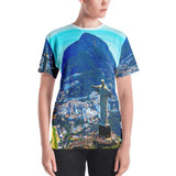 Women's T-shirt - Awresome Aerial view of Rio de Janeiro with Christ Redeemer and Corcovado Mountain. Brazil. IMAGES OF GOD