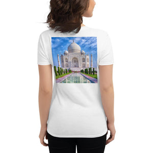 Women's short sleeve t-shirt - Taj Majal  The Jewel of Muslim  art in India  - Islam and Hinduism IMAGES OF GOD
