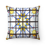 Faux Suede Square Pillow - Decoration Pattern - Grand Mosque in Kuwait City, Middle East - Islam