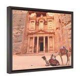 Horizontal Framed Premium Gallery Wrap Canvas - The Treasury at Petra - Jordan - Arab - Ancient religions