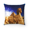 Faux Suede Square Pillow -  The Great Sphinx of Giza - Egypt