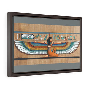 Horizontal Framed Premium Gallery Wrap Canvas - Ancient Papyrus - the Goddess Isis - Egypt - Ancient religions