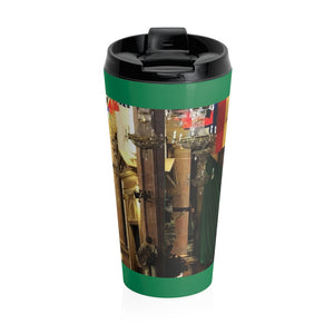 Stainless Steel Travel Mug - Vaso de acero - Celebracion en Querétaro -  Our Lady of Guadalupe, also known as the Virgen of Guadalupe - Mexico - Catholicism
