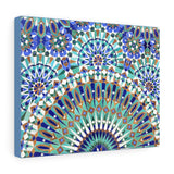 Printed in USA - Canvas Gallery Wraps  for Home Decor Tiles - Oriental Mosaic at the Mosque Hassan II in Casablanca, Morocco - Islam