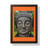 Buddhism - Framed Vertical Poster - Charming Buddha Statue - Gautama Buddha Khopoli - Maharashtra - India - Print in USA