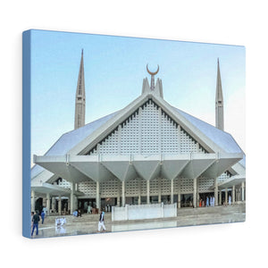 Printed in USA - Canvas Gallery Wraps - The Faisal Mosque in Islamabad, Pakistan.