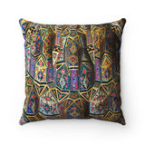 Faux Suede Square Pillow - Amazing Exterior detail of the Nasir al-Mulk mosque in Shiraz, Iran - Islam