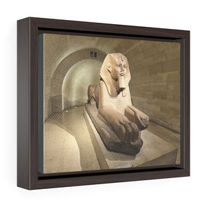 Horizontal Framed Premium Gallery Wrap Canvas - Great Sphinx of Tanis - 26 Century BC 9.6 tons - Louvre Museum - Paris - Ancient religions