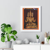 Buddhism - Framed Vertical Poster - TKAM Monastery CA USA - Main Buddha of Pagoda - Blessed by Taungpulu Sayadaw of Burma - Print in USA