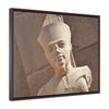 Horizontal Framed Premium Gallery Wrap Canvas -  King Tut - known as the Great God Amun in the Temple of Karnak in Luxor. Aswan, Egypt - Ancient religions