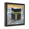 Square Framed Premium Canvas - Holly Kaaba in Mecca, Saudi Arabia - Islam