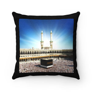 Faux Suede Square Pillow - Awesome and Glorious Mosque - Kaaba Mecca - Saudi Arabia - UAE