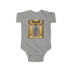 Body de jersey fino para bebé 100% Algodon  - Infant Fine Jersey Bodysuit - Our Lady of Guadalupe, also known as the Virgen of Guadalupe - Mexico - Catholicism