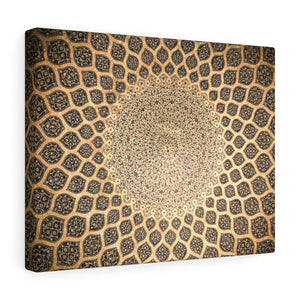Printed in USA - Canvas Gallery Wraps - Dome of the mosque, oriental ornaments from Isfahan, Iran - Islam