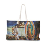 Weekender Bag - Bolso Ancho y Fuerte  - Our Lady of Guadalupe - Nuestra Señora de Guadalupe - Aparicion a Juan Diego Mexico - Catholicism