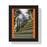 Buddhism - Framed Vertical Poster - TKAM Monastery CA USA - Pagoda Built for the Venerable Taungpulu Sayadaw of Burma - Print in USA