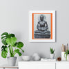 Buddhism - Framed Vertical Poster - Buddha in his Ascetic Practices - Fasting & Concentration - India - Print in USA