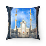 Faux Suede Square Pillow - Kuala Lumpur Mosque - Malaysia - Islam