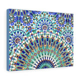 Printed in USA - Canvas Gallery Wraps  for Home Decor Tiles - Oriental Mosaic at the Mosque Hassan II in Casablanca, Morocco - Islam