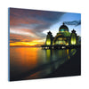 Printed in USA - Canvas Gallery Wraps - Melaka Straits Mosque - Floating mosque - Malaysia -  Islam