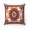 Faux Suede Square Pillow - Oriental carpet texture