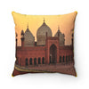 Faux Suede Square Pillow -  Landmark mosque of Muhammad Ali in Cairo
