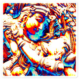 Bubble-free stickers - Radha-Krishna eternal Love - Hinduism