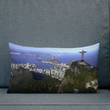 Premium Pillow - Cristo Redentor - Rio de Janeiro and Church of São Francisco - Belo Horizonte - Brasil - South America - Catholicism