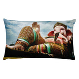 Premium Pillow - Ganesha giving Blessings of success for all - Hinduism