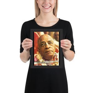 Framed poster - A.C. Bhaktivedanta Swami Prabhupada - Krishna - Vedanta- India