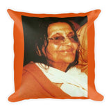 Premium Pillow - Radiant with Joy - Sri Ananada Mayi Ma - Hinduism