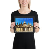 Framed poster - The Cathedral-Basilica of Our Lady of the Pillar , Spain - Catholicism