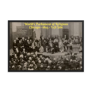 Framed poster - Parliament of the World's Religions - (left side) - Chicago USA - 1893 - All Religions