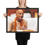 Framed poster - A.C. Bhaktivedanta Swami Prabhupada - Krishna - Vedanta - India