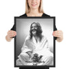 Framed poster - Maharishi Mahesh Yogi - Yoga and Transcendental Mediation - Hinduism - India