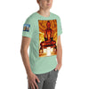 Short-Sleeve Unisex T-Shirt - Gildan 3001 -  Baghavan Mahavir in front and the Golden temple on back and sides - Hinduism