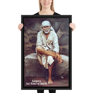 Framed poster - Satguru Sai Baba of Shirdi - Maharashtra - India, Hinduism and Islam