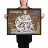 Framed poster - The Papal Basilica of St. Peter - Michelangelo's Pietà - The Vatican, Rome, Italy - Catholicism