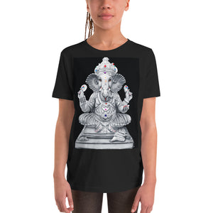 Youth Short Sleeve T-Shirt - Bella + Canvas 3001Y - With Ganesha for blessings - Hinduism