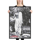 Framed poster -  A Boy Greets Swami Ramakrishna - Hinduism - India